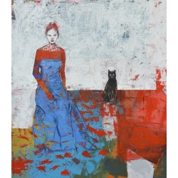 Woman with a cat