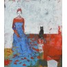 Woman with a cat